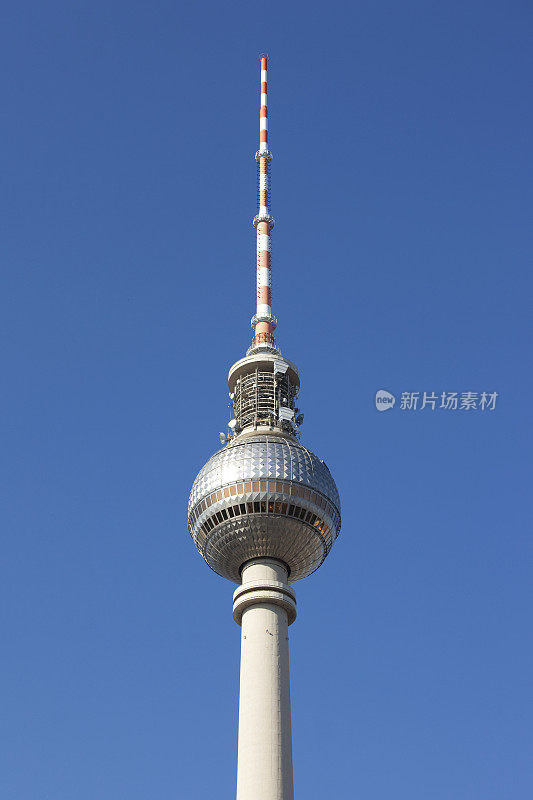 柏林Fernsehturm:电视塔顶部部分和细节