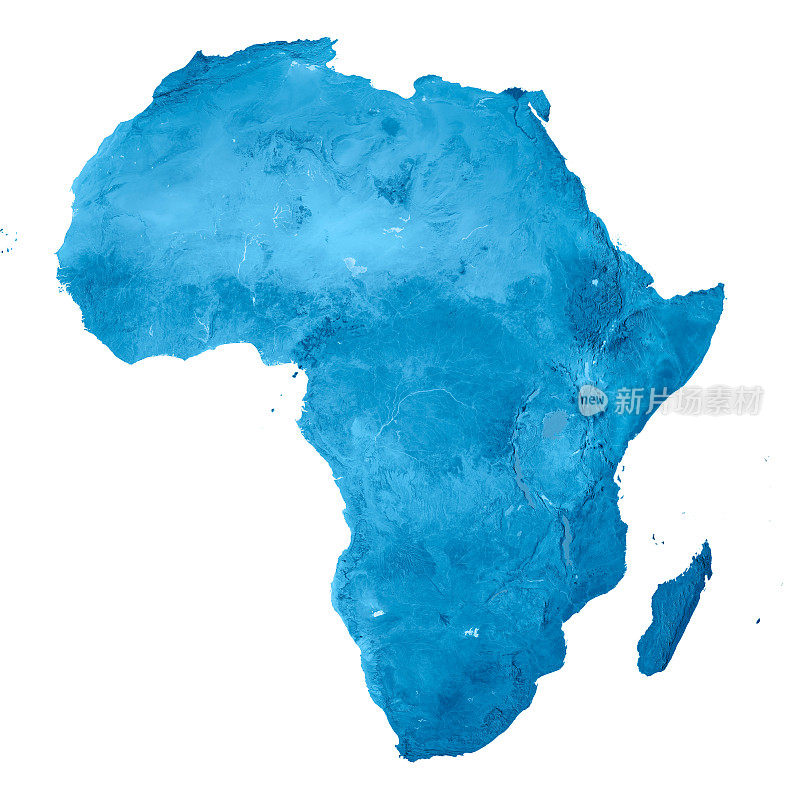 非洲地形图孤立