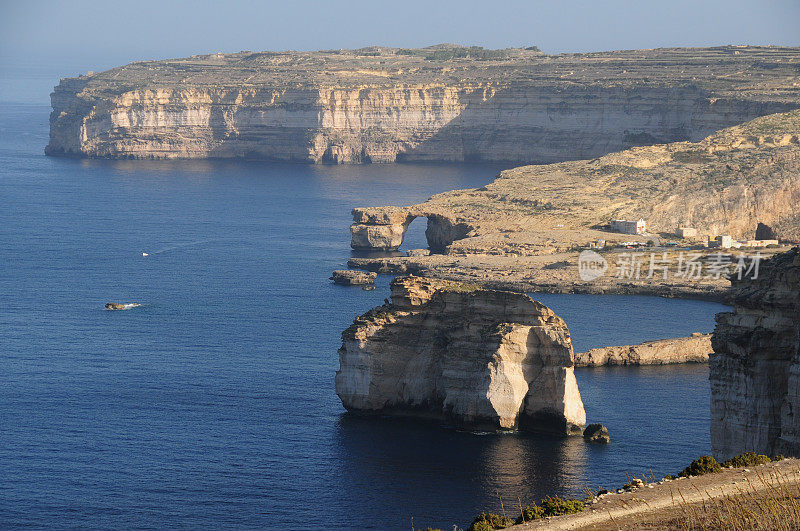 Dwejra点,Gozo,马耳他群岛。