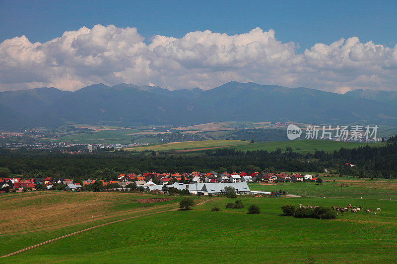 乡间草地景观，斯洛伐克