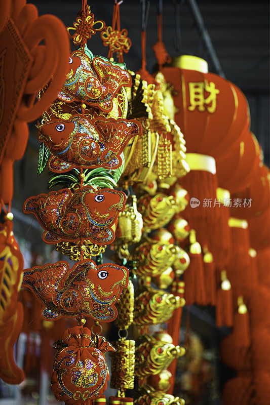 中国新年装饰品。