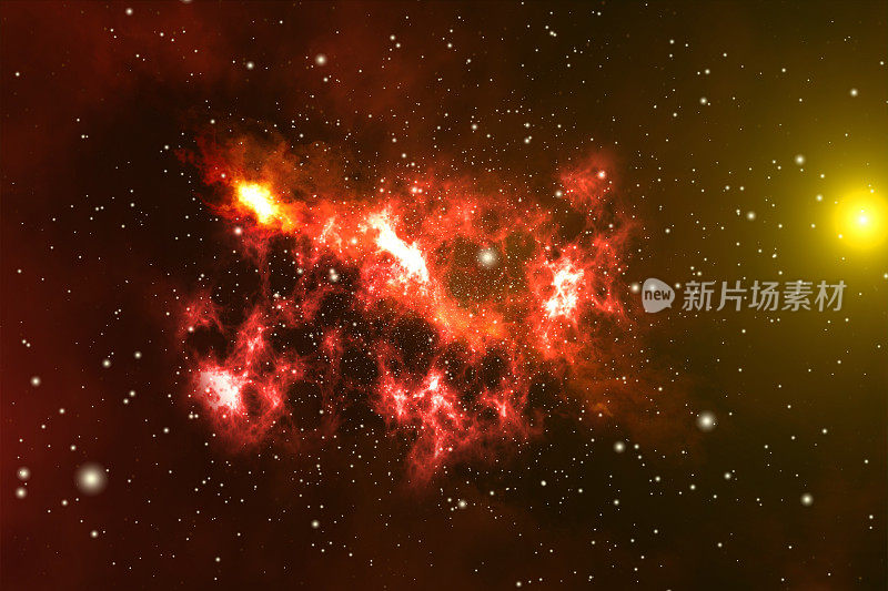 星系，星云空间背景