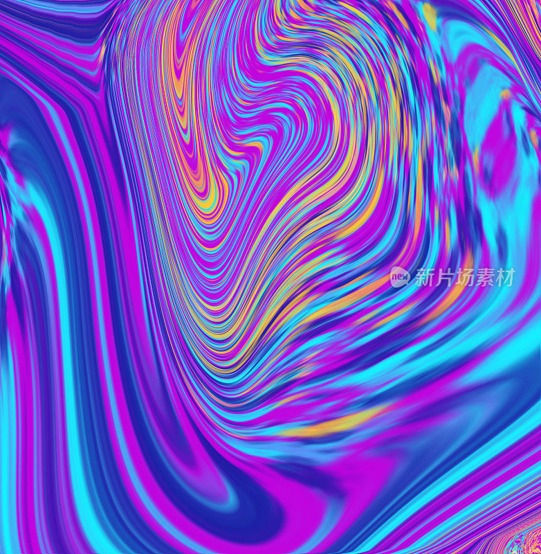 抽象多彩的流体艺术背景。数字艺术。抽象概念与霓虹彩色流体艺术
