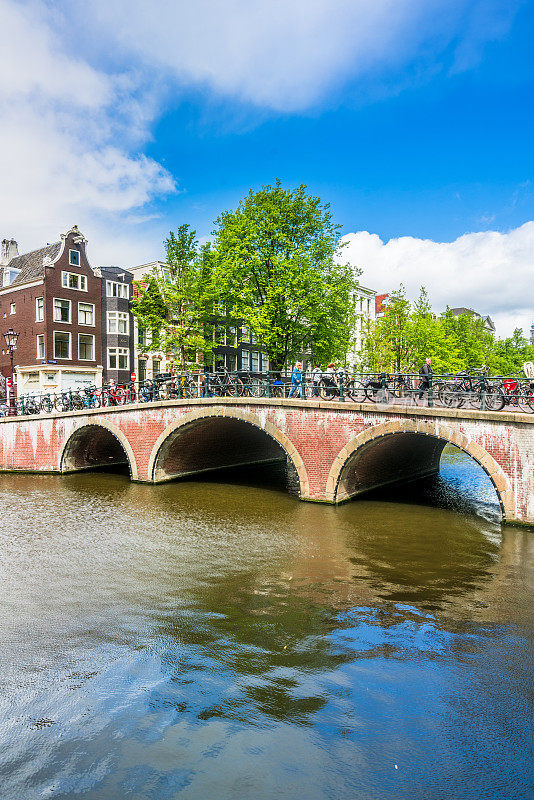 典型的阿姆斯特丹场景在Keizersgracht