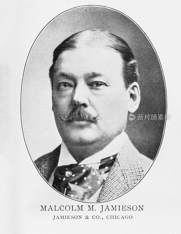19世纪纽约证券交易所重要人物的肖像:马尔科姆M贾米森