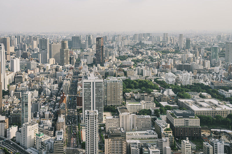 东京港区的高视角