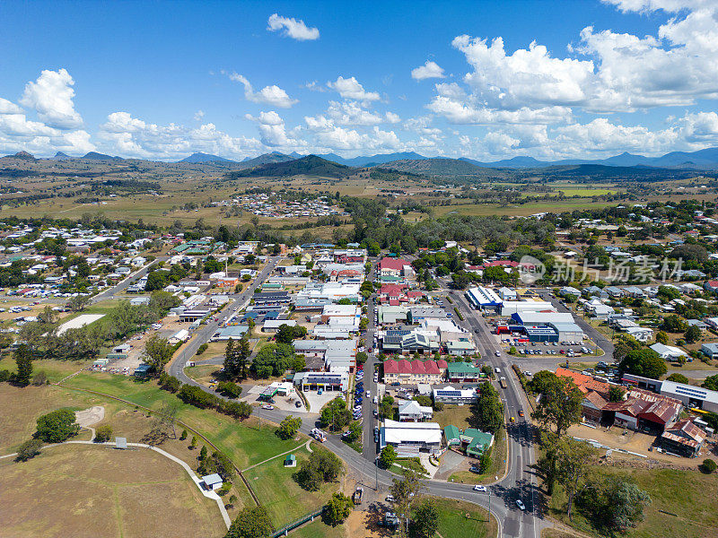鸟瞰布纳镇的风景，昆士兰，澳大利亚