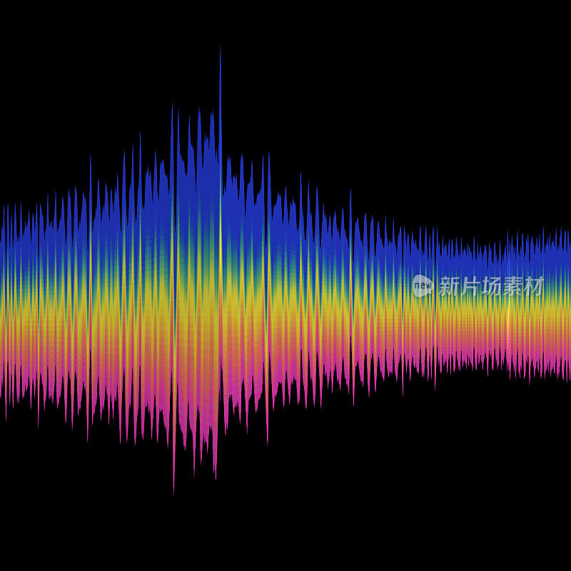 摘要彩色声源均衡器波形线