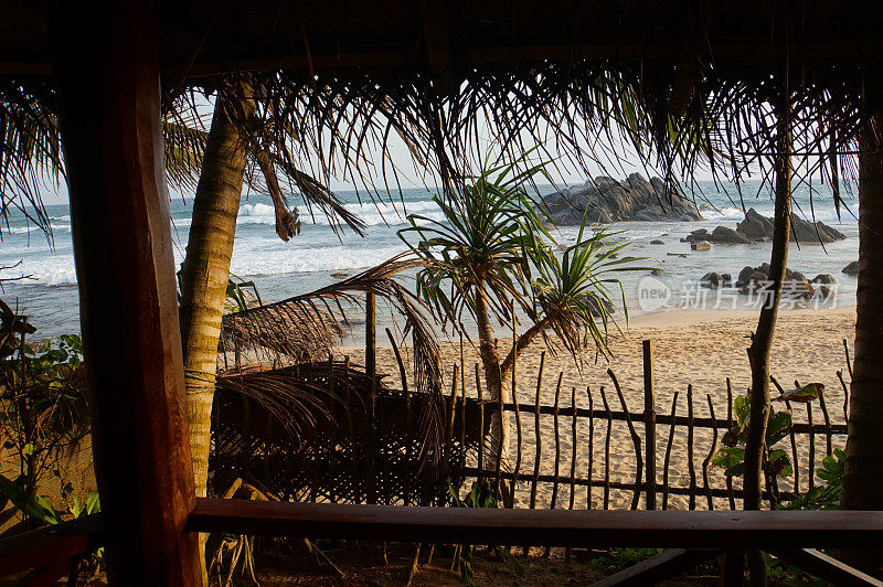斯里兰卡乌纳瓦图纳海滩小屋的美景