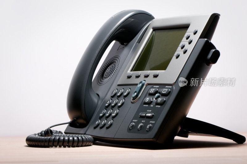数字VoIP电话，白色背景