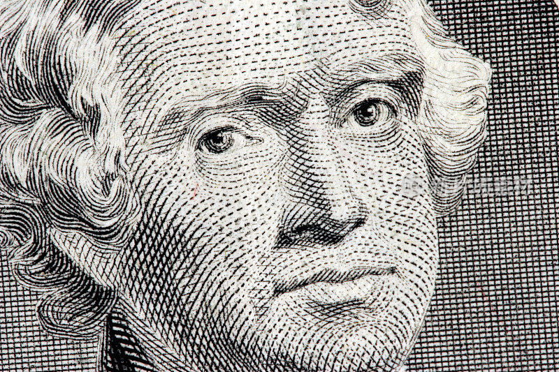 托马斯·杰斐逊离两美元钞票很近