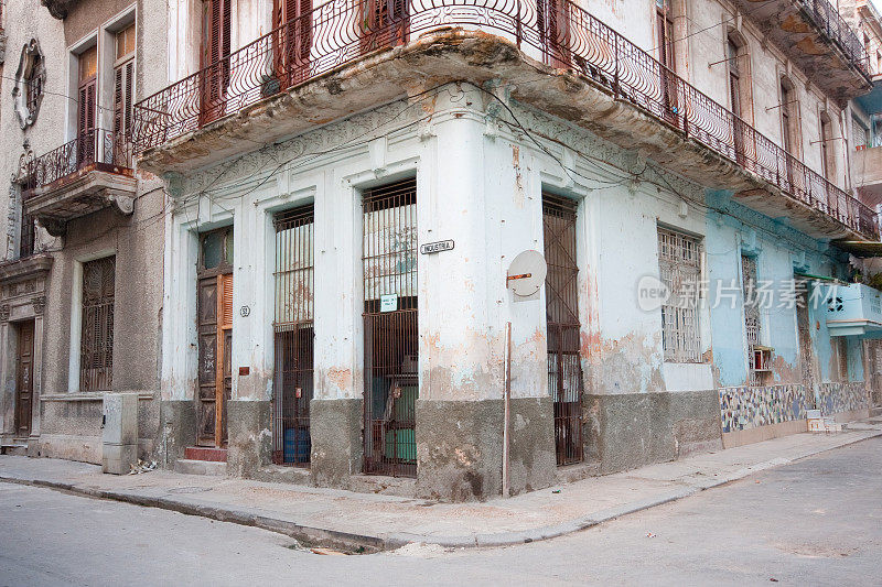 古巴哈瓦那的破败建筑