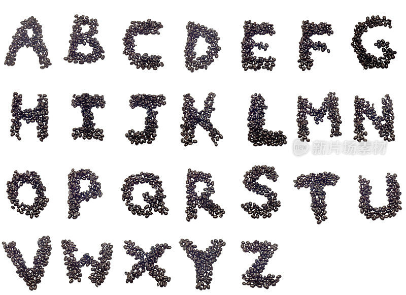 咖啡豆字母表(XXXL)