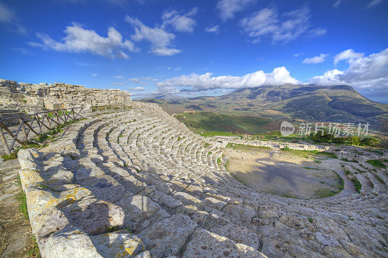 古希腊剧院遗址。Segesta-Italy。