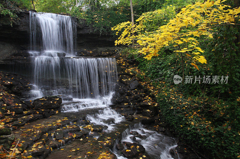秋瀑布，西米尔顿，代顿，俄亥俄州