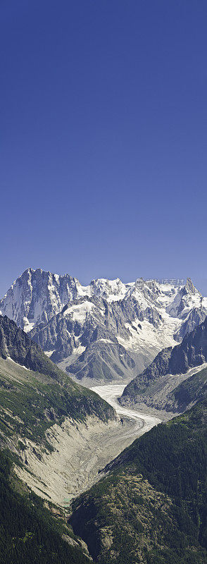 高山冰川峰林旗