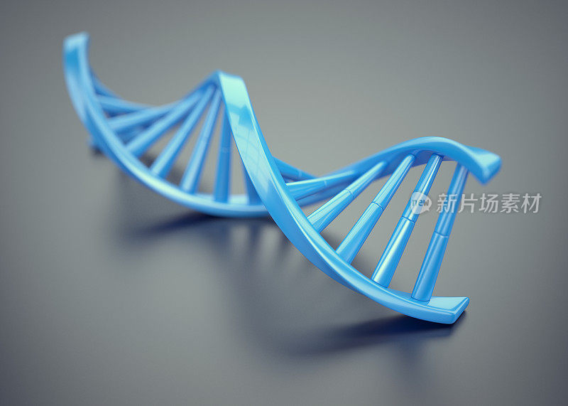 蓝色的DNA结构
