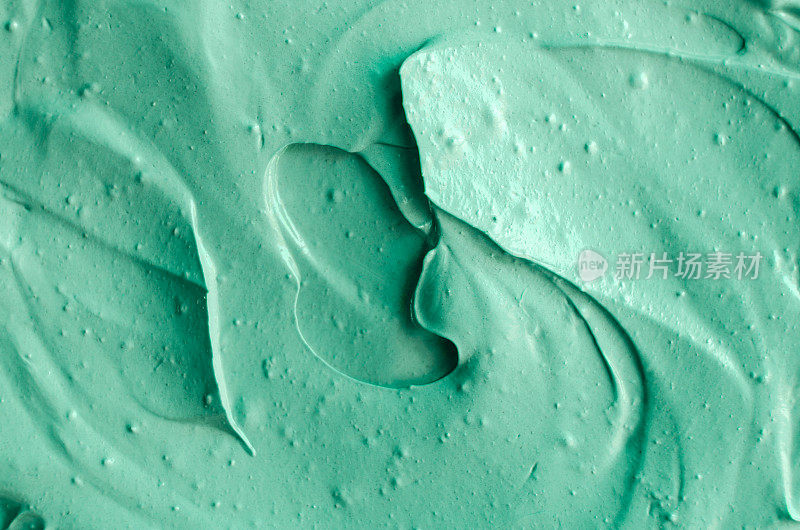 绿色化妆粘土纹理近。抽象的背景。