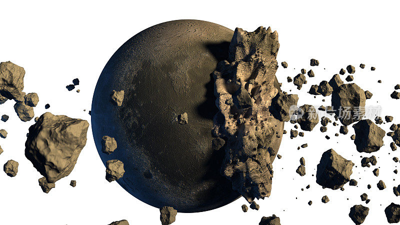 小行星的3D渲染。