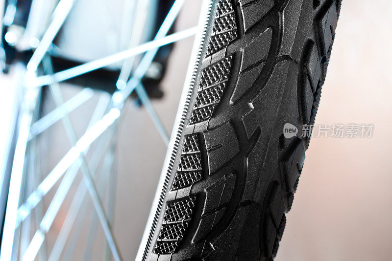 新自行车橡胶轮胎细节