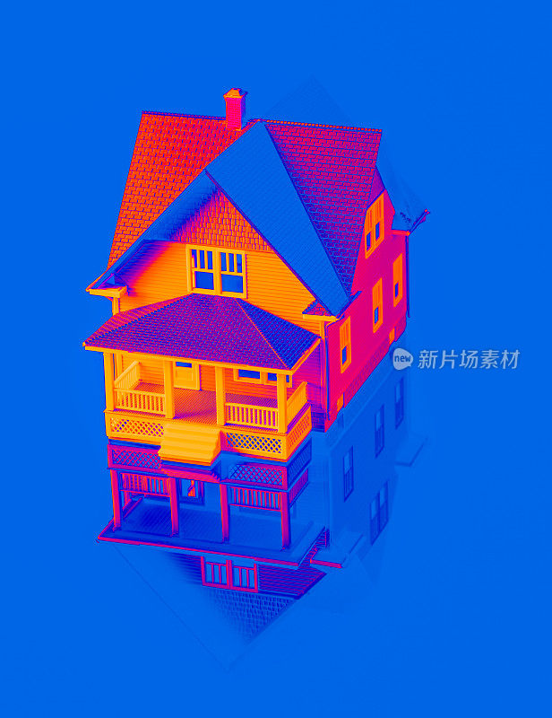 房子:抽象的彩色