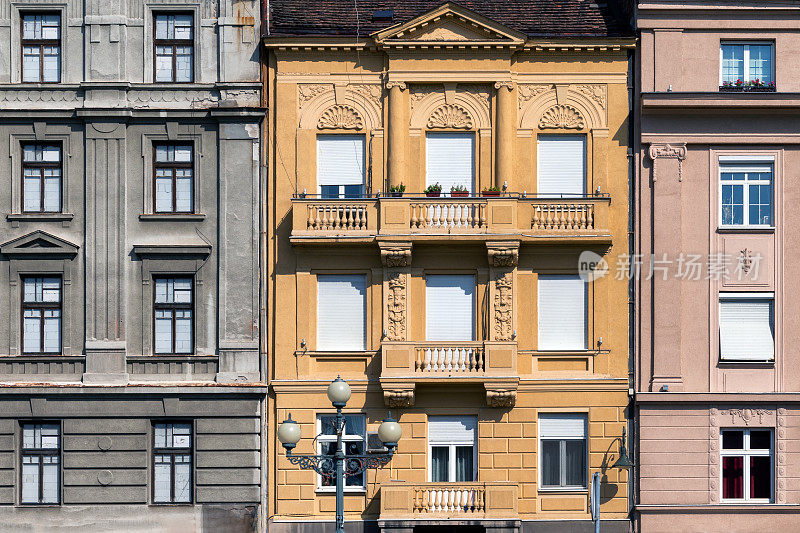塞尔维亚贝尔格莱德五颜六色的建筑