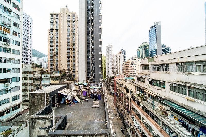 香港拥挤的房屋