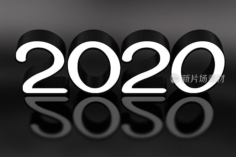 2020年，在黑色反光上签名