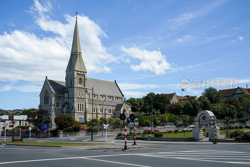 圣路加圣公会教堂，位于新西兰历史悠久的Oamaru镇