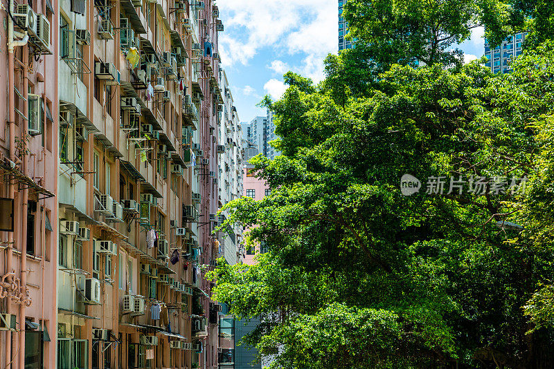 香港拥挤的房屋