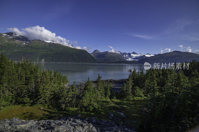 阿拉斯加冰川的远景