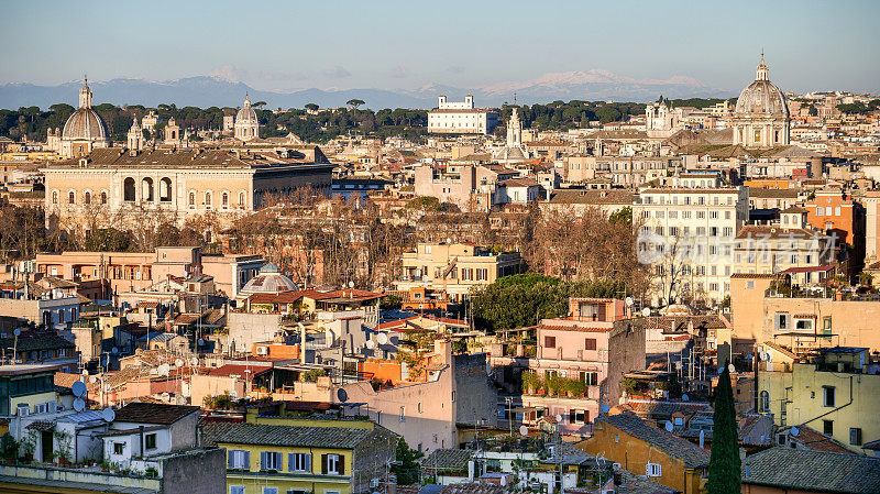 罗马历史中心和法国学院的高清全景图
