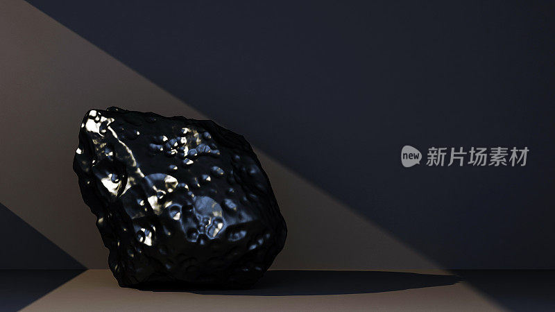 黑色的石头带着一丝光芒