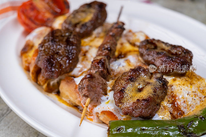 传统的土耳其食物balaban烤肉串