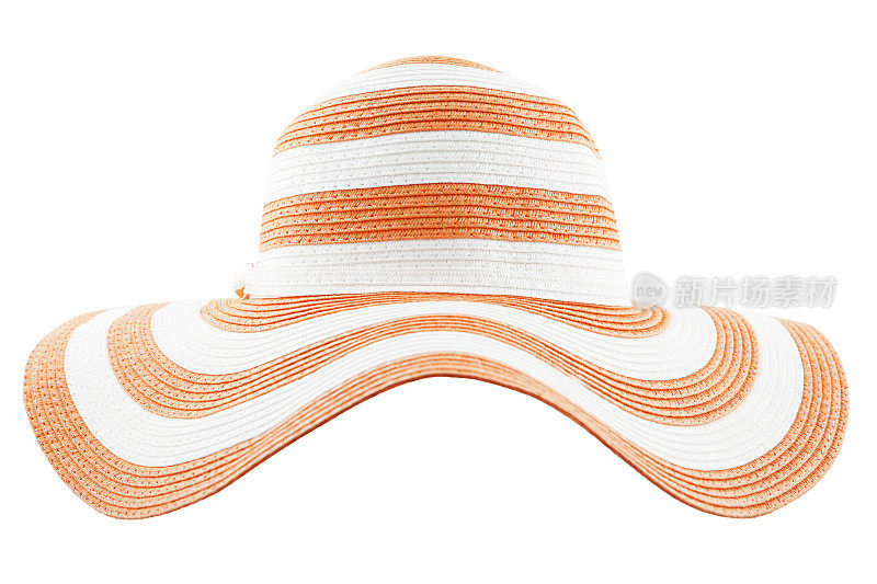 橙色条纹太阳帽