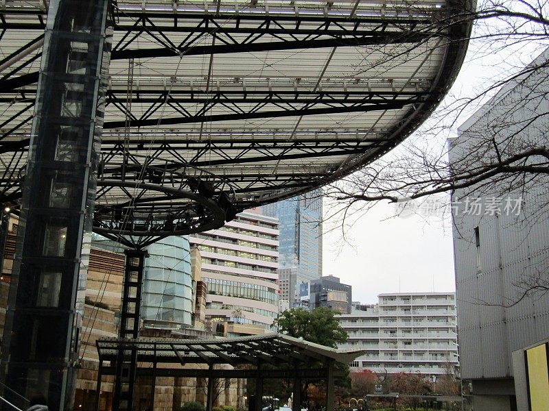 日本。4月。东京摩天大楼的形状和大小。