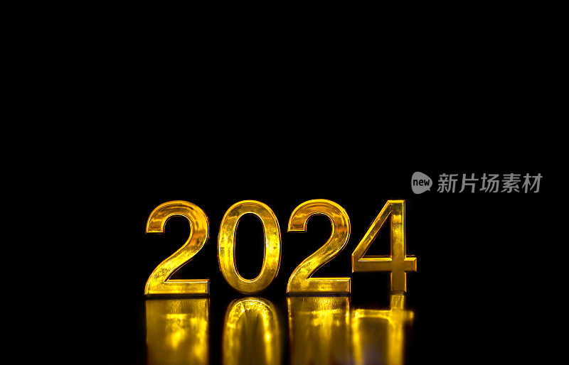 2024号在闪闪发光的背景上