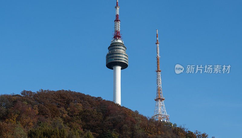 位于韩国南山的首尔塔