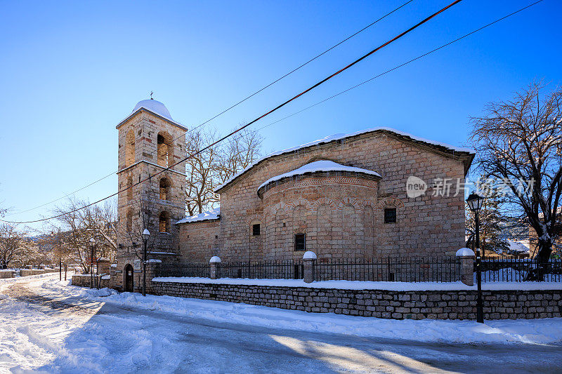阿尔巴尼亚村的Voskopoja教堂