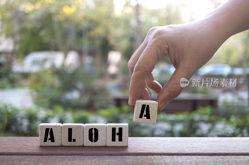 ALOHA概念与手和字母块