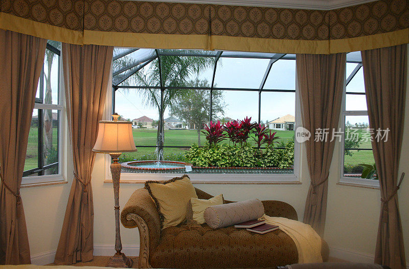 优雅的卧室与景观