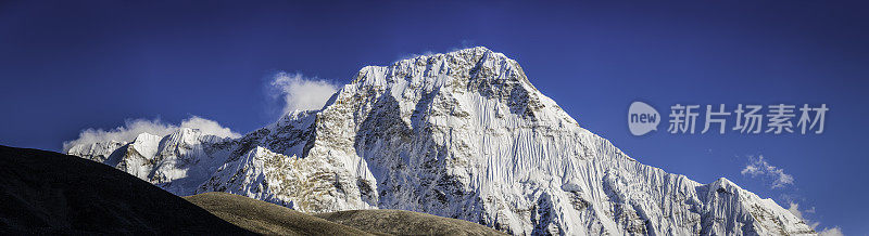 偏远雪山原始荒野昌朗峰7319米尼泊尔喜马拉雅山