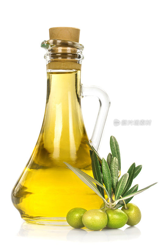 橄榄和油瓶