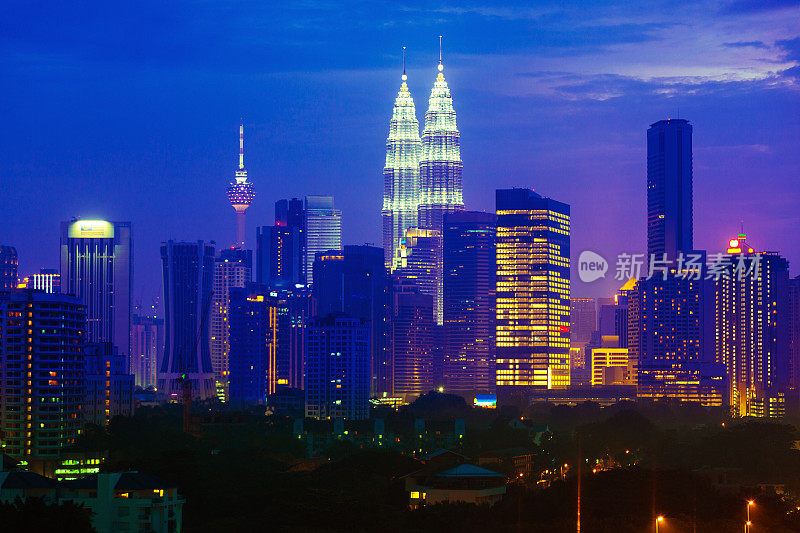 马来西亚吉隆坡夜景