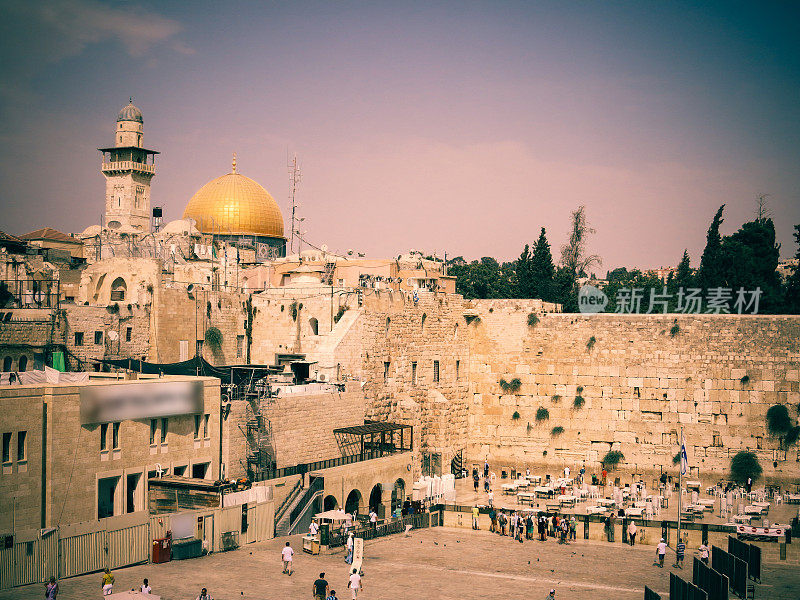 耶路撒冷老城-圆顶的岩石，西墙