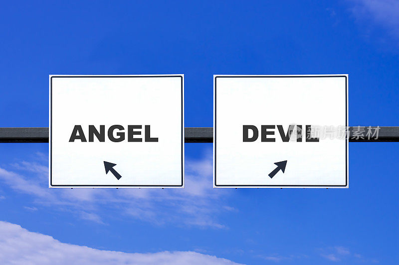 天使和魔鬼路标
