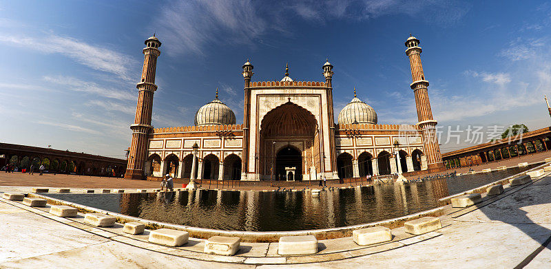 印度德里的贾玛清真寺