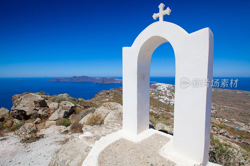 希腊圣托里尼岛的景色