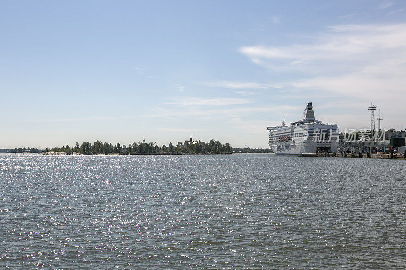 芬兰夏天的赫尔辛基港