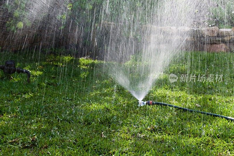 给花园浇水